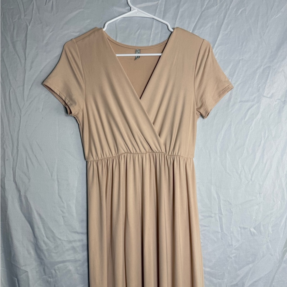 Mother Bee Maternity Light Pink Wrap Sundress